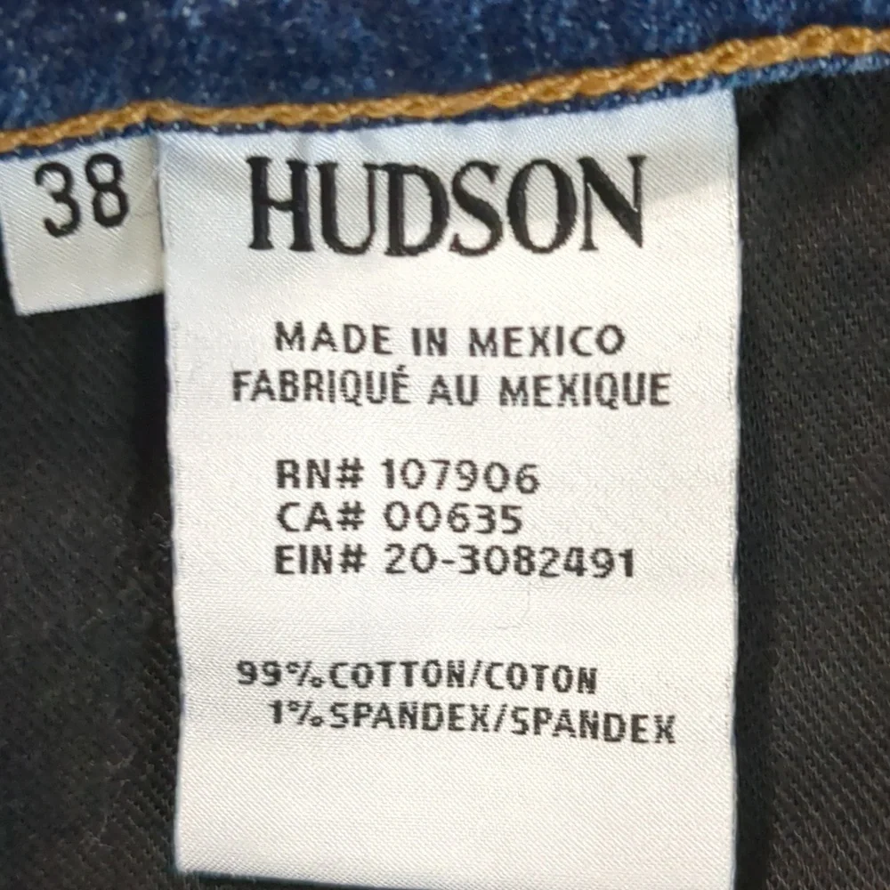 Hudson Byron Straight 5 Pocket Medium Wash Stretch Jean Sz 38